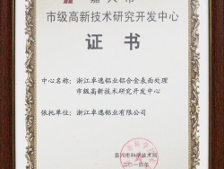 市級高新技術研究開發中心